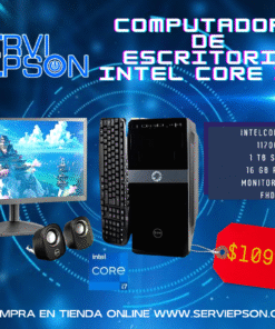 COMPUTADORA ESCRITORIO I7-11700 ONCEAVA GENERACION 16GB RAM 1TB SSD SOLIDO MONITOR 20 FULL HD