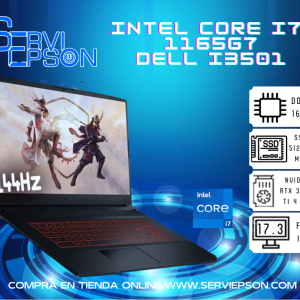 LAPTOP INTEL CORE I7 MSI ONCEAVA GENERACION 16GB RAM 512GB SSD TARJETA GRAFICA RTX3050 TI 4 GB PANTALLA 17.3 FULL HD