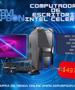 COMPUTADORA ESCRITORIO 4GB DDR4 SSD240GB INTEL CELERON N3060