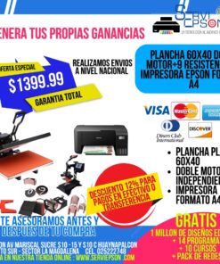 PLANCHA 60X40 10 EN 1 DOBLE MOTOR + IMPRESORA EPSON FORMATO A4