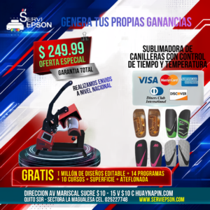 SUBLIMADORA DE CANILLERAS CON CONTROL DE TIEMPO Y TEMPERATURA