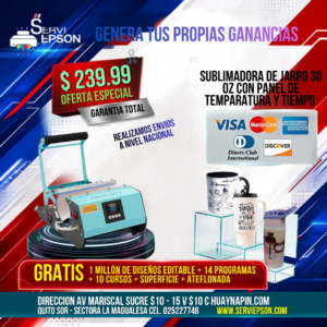 *SUBLIMADORA JARRO 30 OZ*