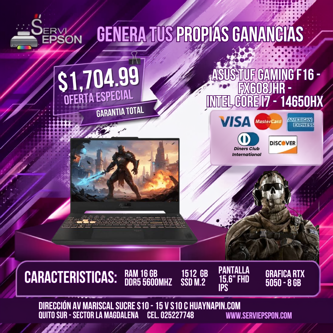 asus tuf gaming f16 - fx608jhr - intel core i7-13620h